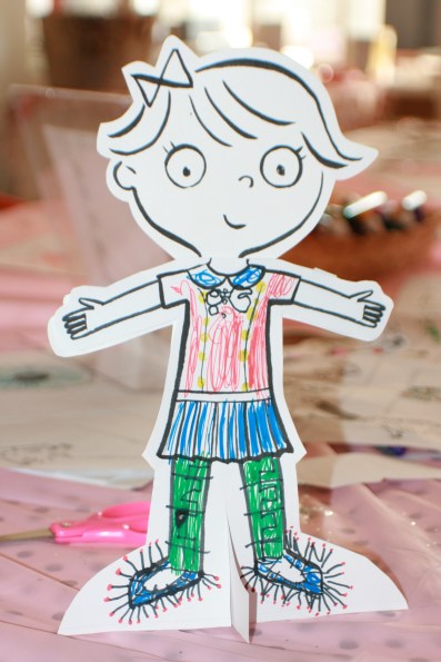 paper doll in color