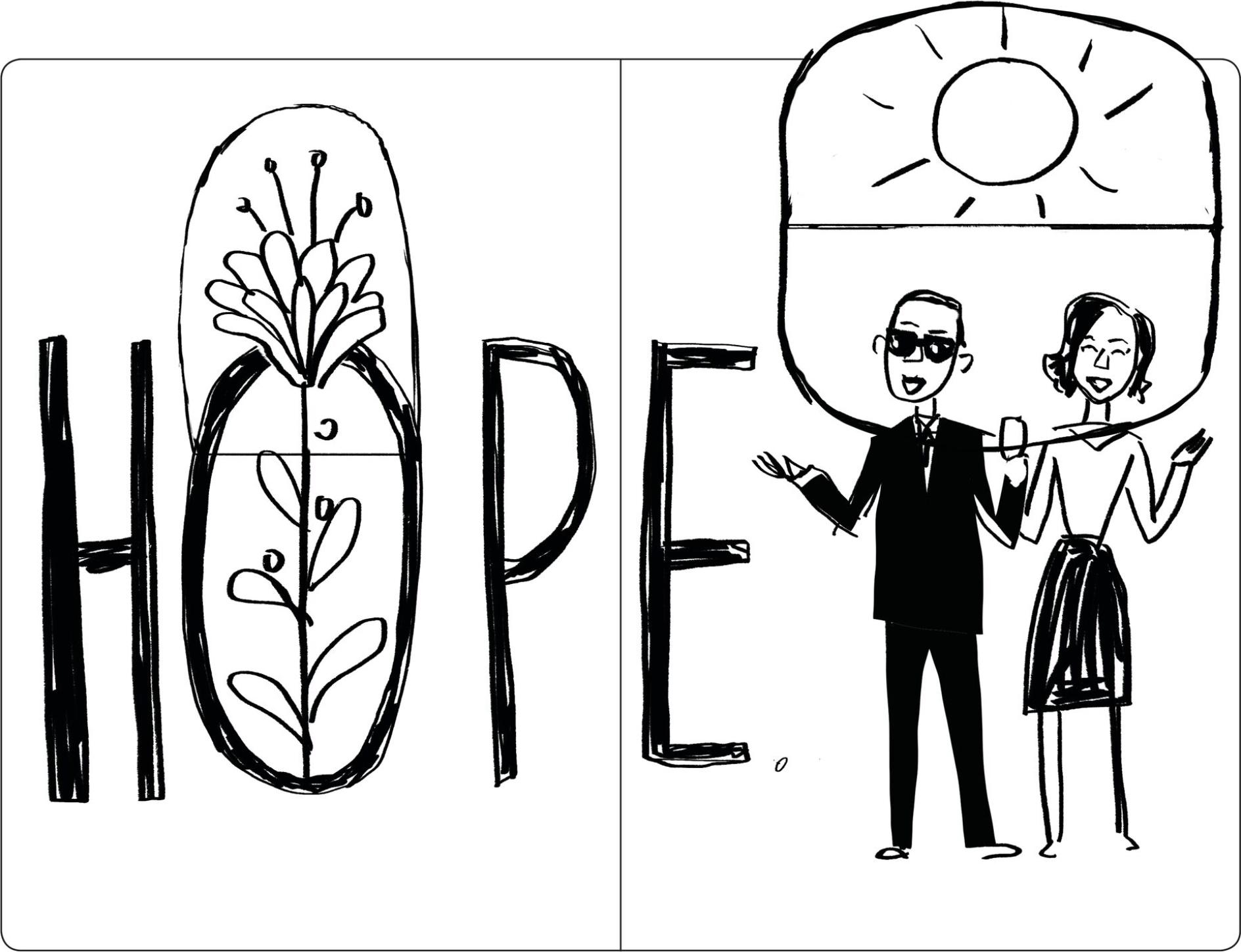 early Obamas sketch_HOPE