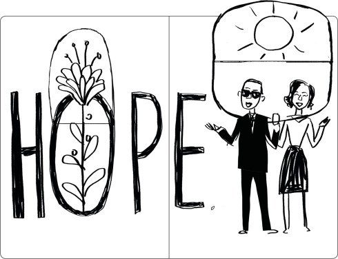 early Obamas sketch_HOPE